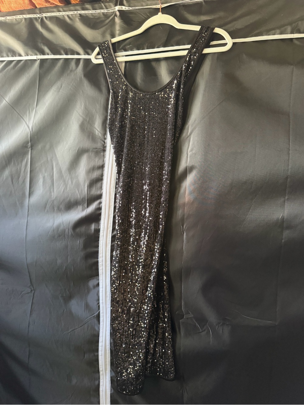 NWT Diane von Furstenberg Black Sequin Sleeveless Midi Dress | Size 2